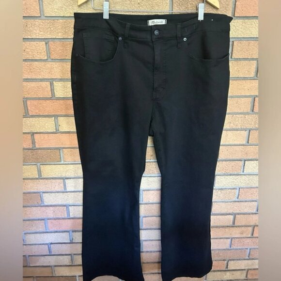 Madewell Black Curvy Skinny Flare Jeans Size 22W Plus Size NWOT - Picture 1 of 5